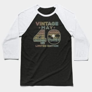 41th Birthday Gift Vintage May 1979 Forty Years Old Baseball T-Shirt